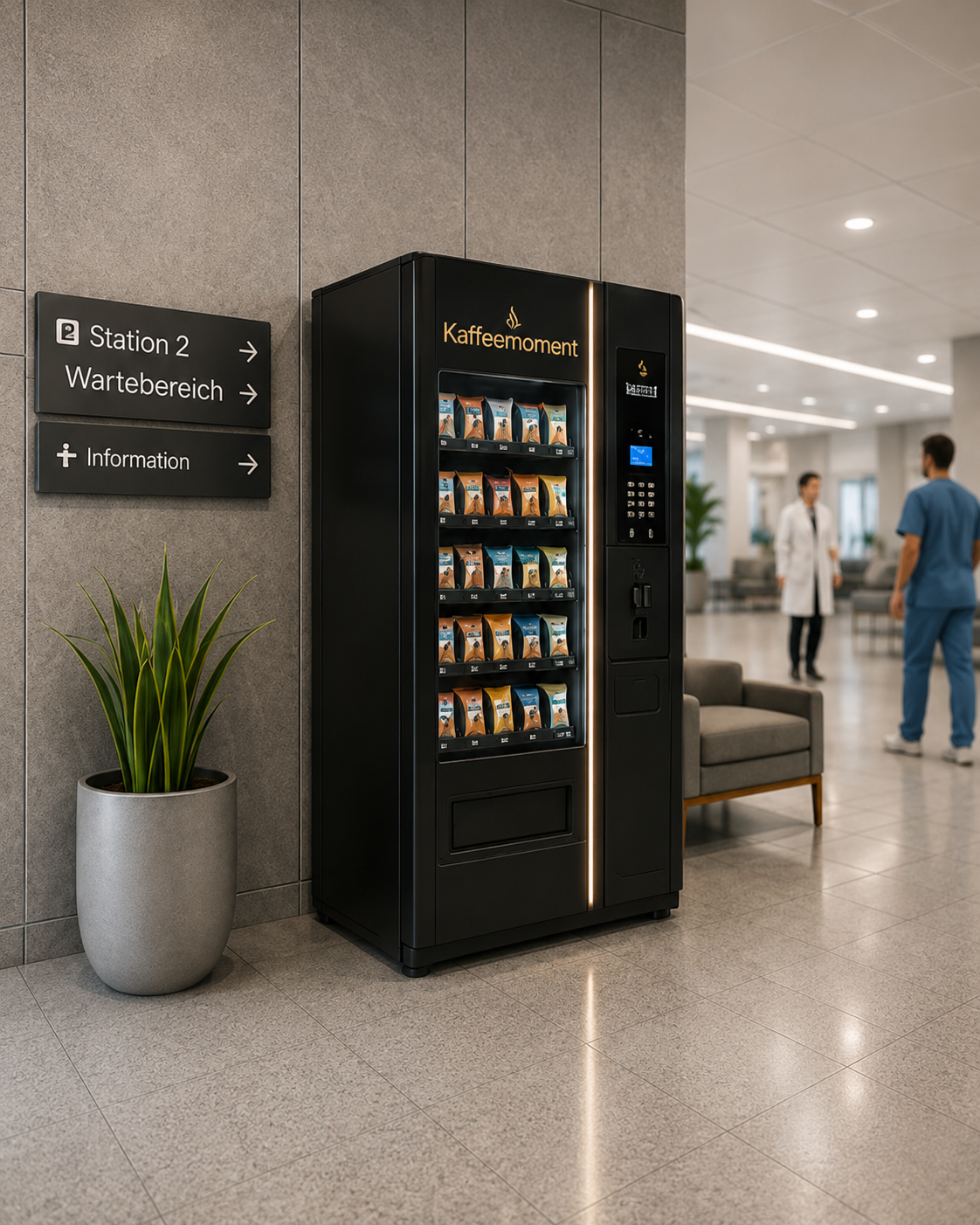 Kaffeemoment Automat im Krankenhaus